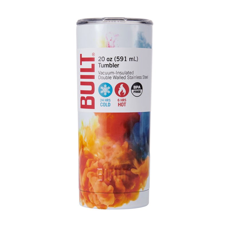 20 oz Double-Wall Stainless Steel Tumbler - Water Ink