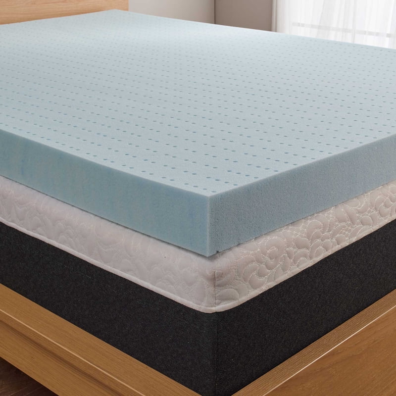 Queen Memory Foam Mattress Topper with Gel and Airflow Technology - Comfort Tech 4" TheraGel