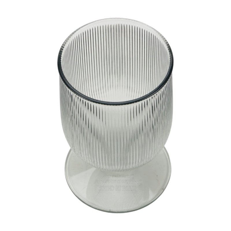 Ribbed 12-Ounce Tritan Green Goblet for Everyday Use