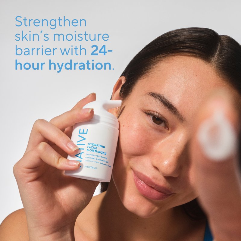 Hydrating Facial Moisturizer for Dry Skin with Hyaluronic Acid, 1.7 oz