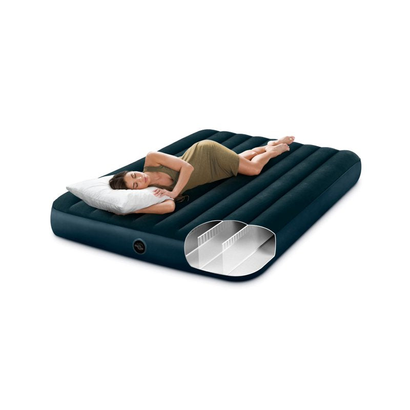 Intex Queen Size Dura-Beam Air Mattress - Midnight Green, 10 Inch