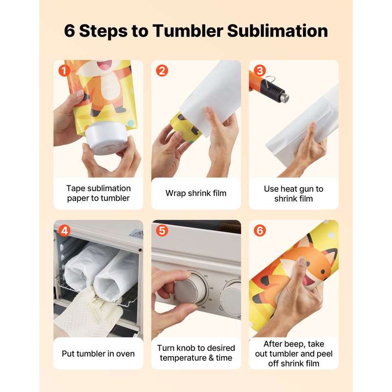 Sublimation Oven Machine - 13 Qt for Tumblers & Mugs, Includes Heat Gloves & Shrink Film