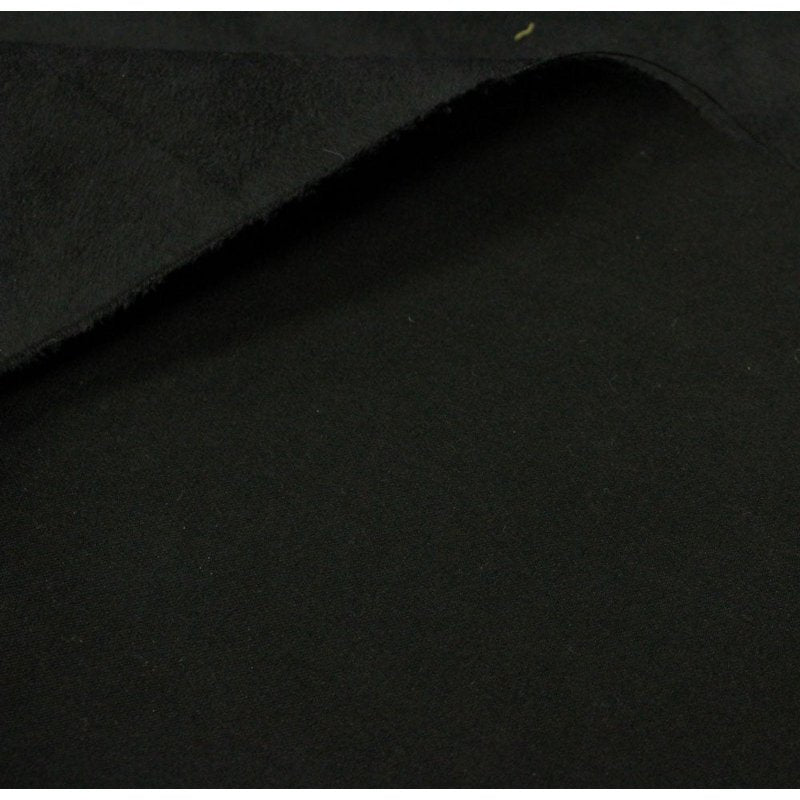 Faux Suede Fabric by the Yard - Black - 58” Wide Polyester Craft Material