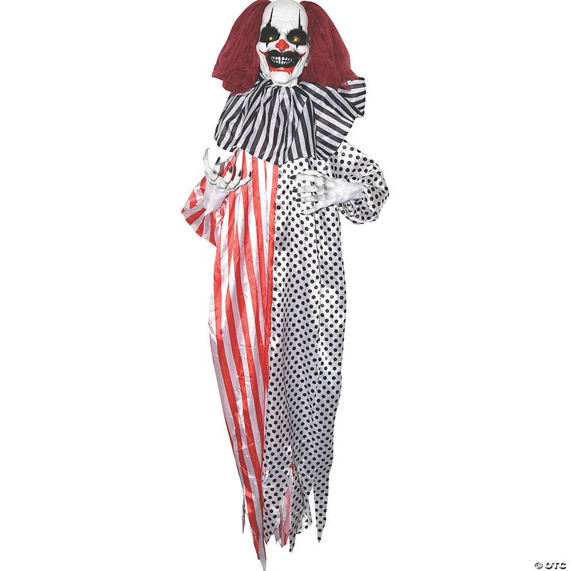 Sunstar Shaking Clown Halloween Light-Up Hanging Decoration - 5 ft