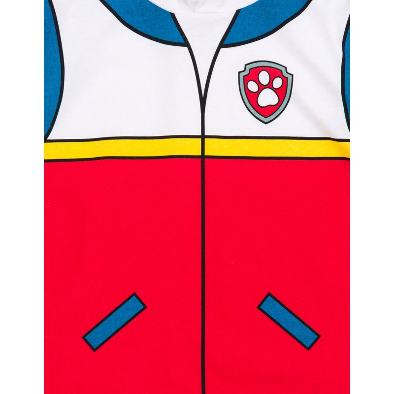 Paw Patrol Ryder Cosplay Hooded T-Shirt for Adults - Red Blue Variation of Ryder Red Blue L