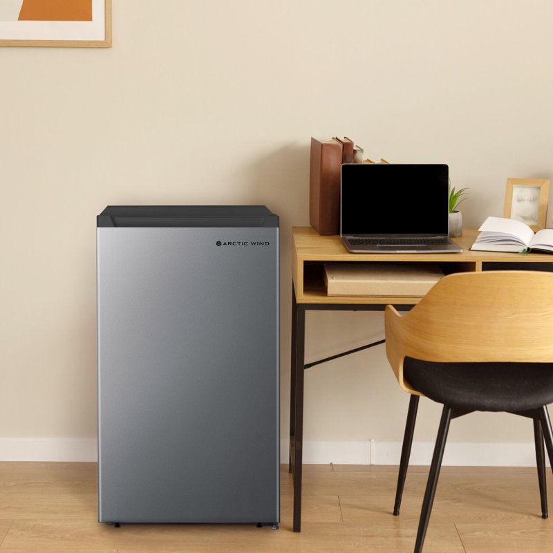 Compact Refrigerator with Freezer - 4.4 Cu. Ft. Silver