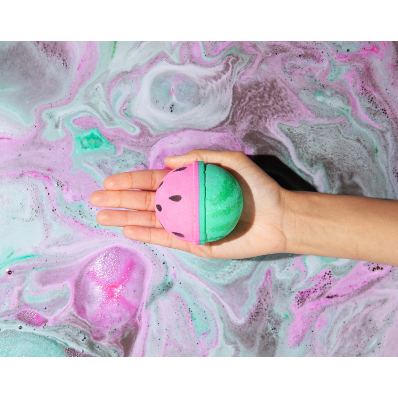Watermelon Glo Bath Bomb with LED Toy - 6oz Watermelon Scent