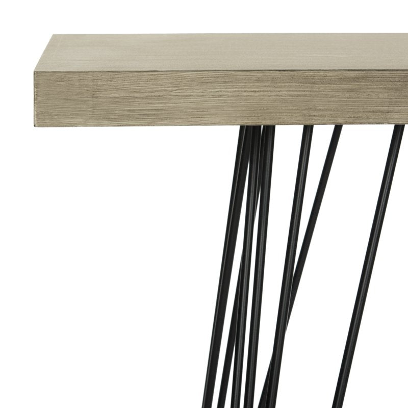 Mid-Century Wood Console Table - Light Brown
