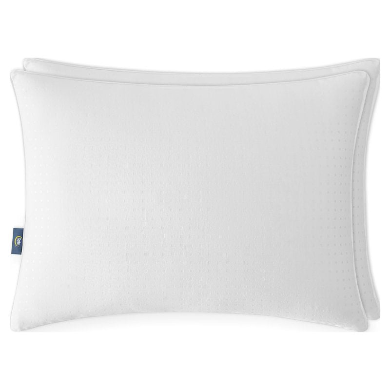 No-Go Flat Bed Pillow 2 Pack - Supportive Hypoallergenic Sleep Pillow