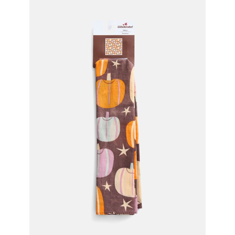 Halloween Women's Nostalgic Pumpkin Bandana - Brown Multi One Size