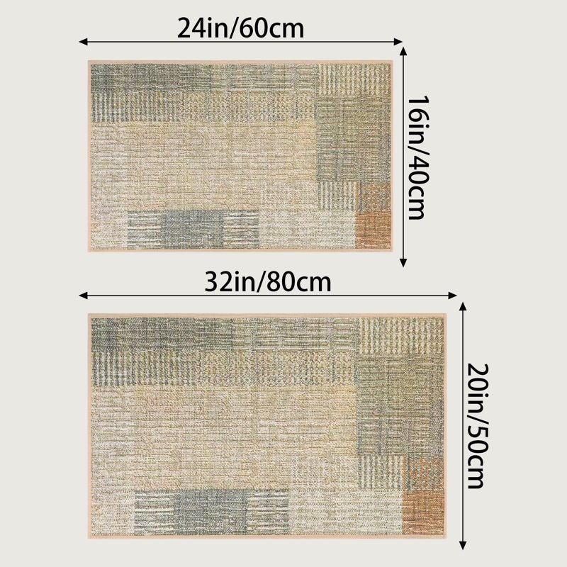 Bath Floor Mat 16x24 Inches Green Absorbent Quick Dry Non-Slip Bath Rug