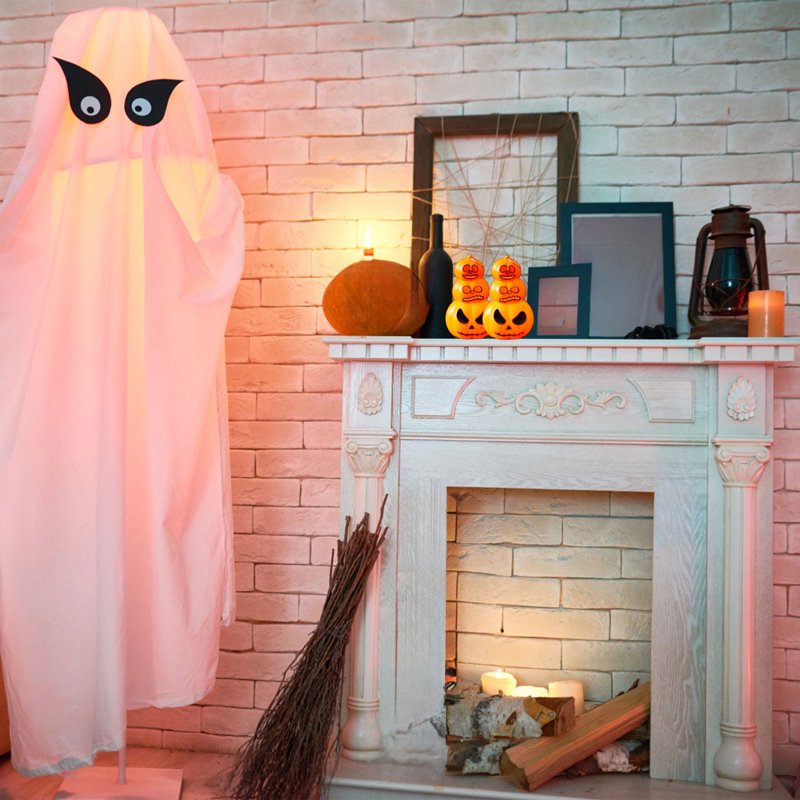 Halloween Pumpkin Lantern LED Light - Portable Indoor Outdoor Decor - Variation E