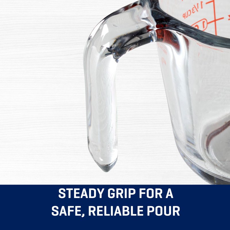 8 oz Glass Measuring Cup with Easy-Grip Handle and Spout
