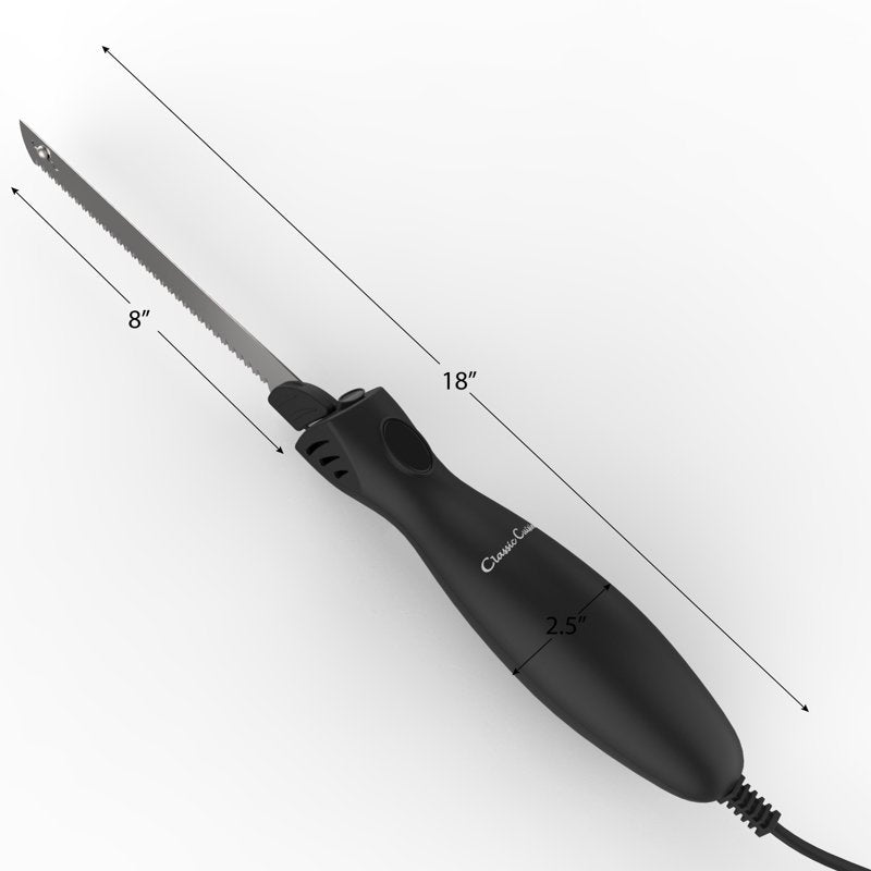 Electric Carving Knife with 8-Inch Serrated Blade - Precision Slicing