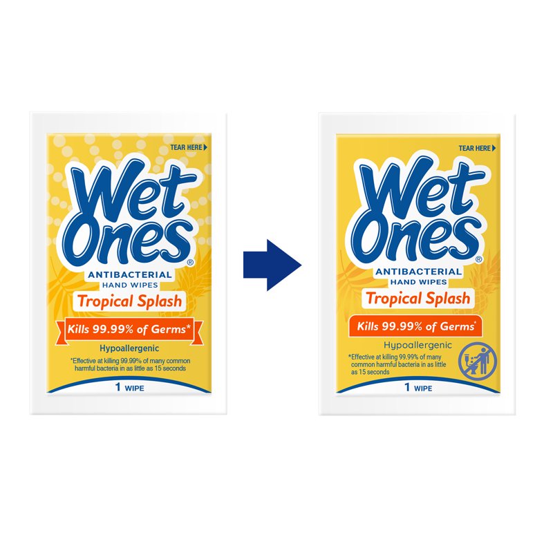 Antibacterial Hand Wipes - Tropical Splash Citrus Scent, 24 Count
