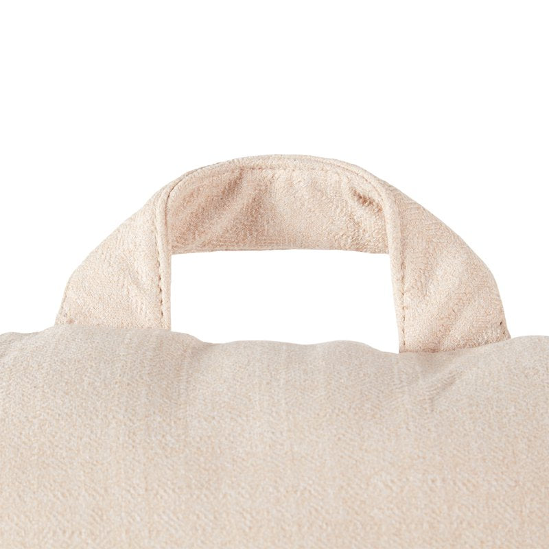 Off-White Jumbo Polyester Bed Rest Pillow with Support & Handle