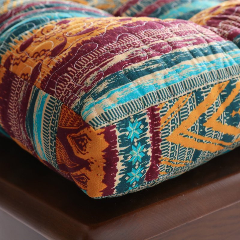 Southwest Triple-Layered Chair Pad - 18x18 Seat Cushion