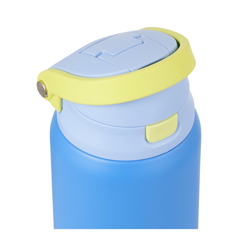 32oz Stainless Steel 2-in-1 Water Bottle with Straw & Chug Lid - Neon Blue