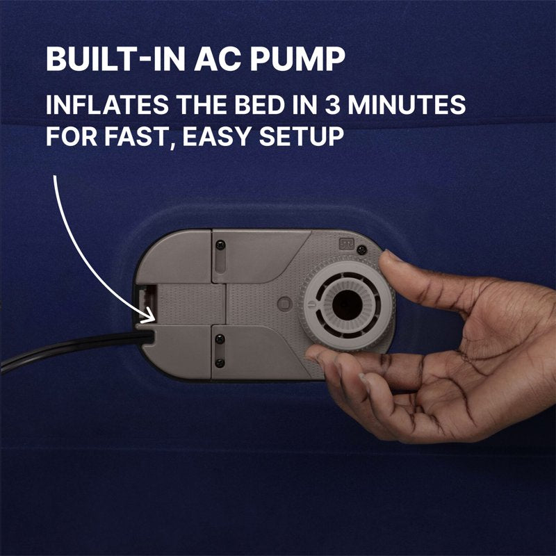 Twin Size Air Mattress with Built-In AC Pump - 15 Inch Durable Inflatable Bed