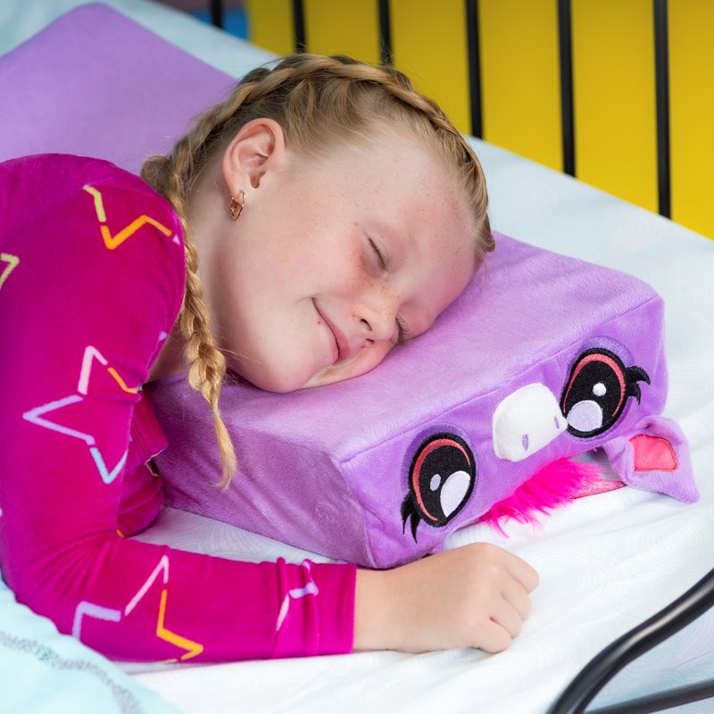 Pillow Cube Kid Cubes Purple Unicorn Toddler Pillow - 2-in-1 Plush Toy & Sleep Pillow for Kids 3+