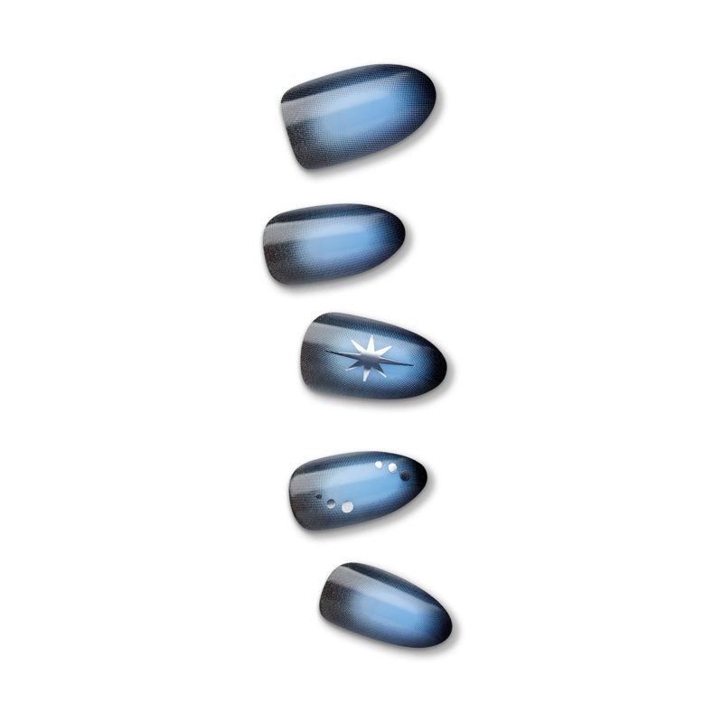 Blue Almond Press On Nails - Medium Length, 30 Count