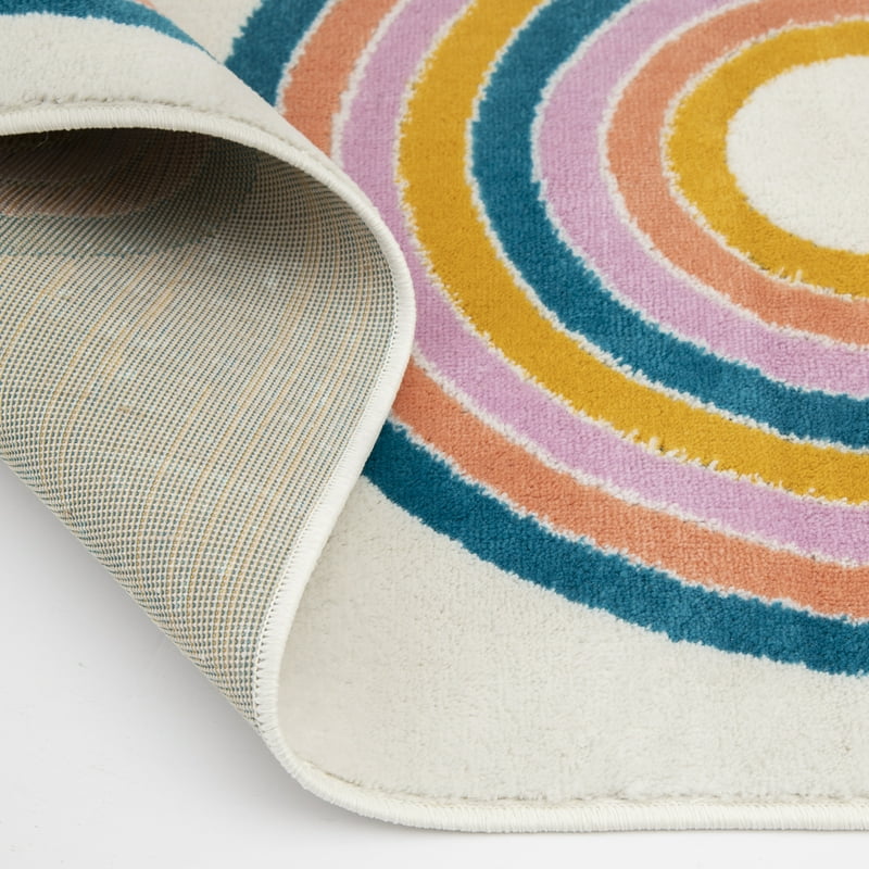 Rainbow Arches Indoor Area Rug - 36 x 56 Inch Non-Slip Stain-Resistant Carpet