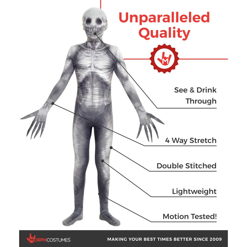 Kids Rake Halloween Costume Unisex Scary Morphsuit for Boys and Girls