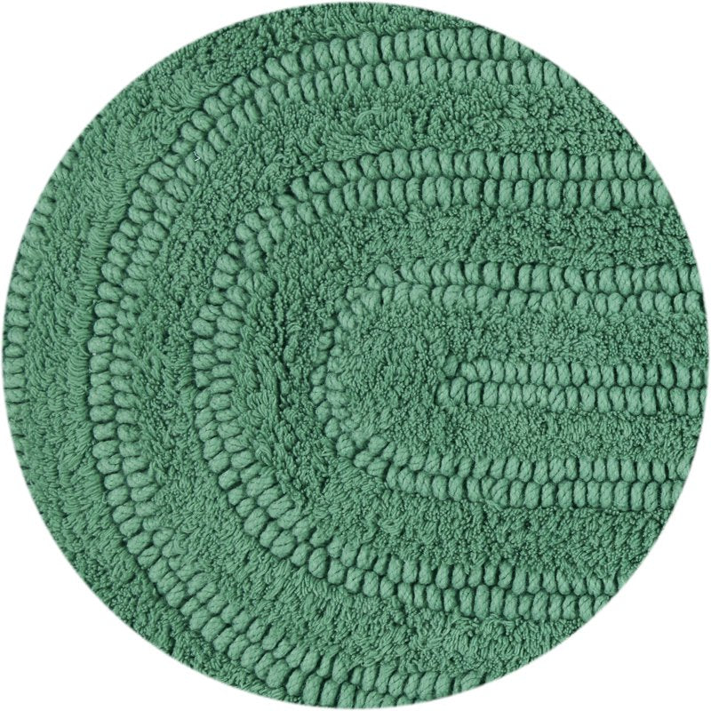 Oval Cotton Bath Rug - Pine Green 20 x 34 inches - Plush & Absorbent