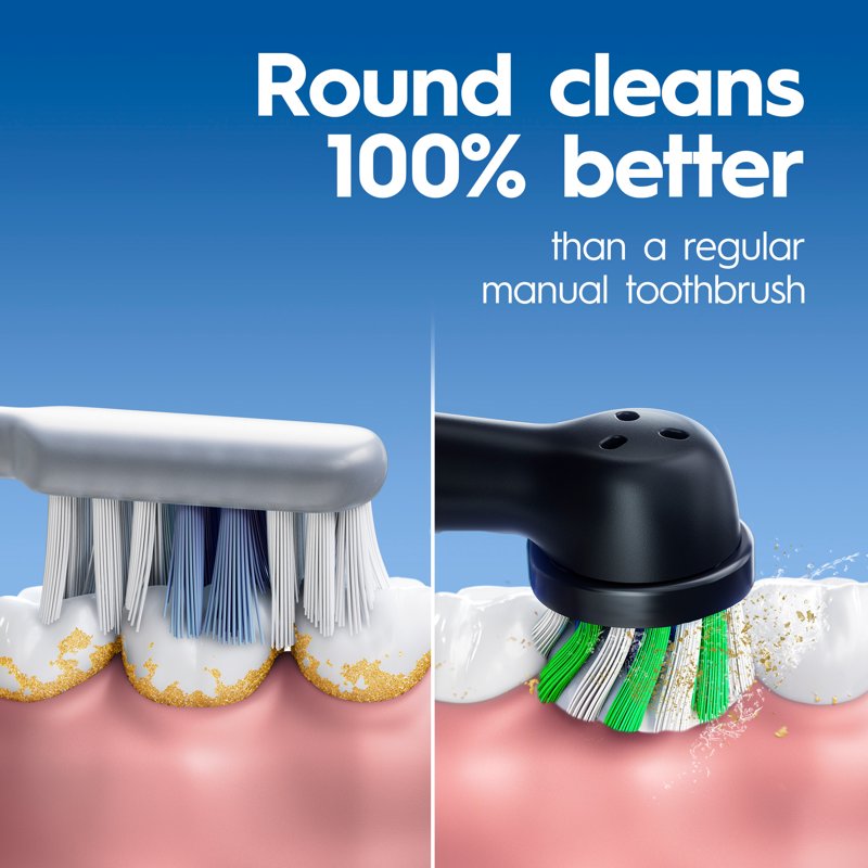Battery Powered Electric Toothbrush with CrossAction Bristles