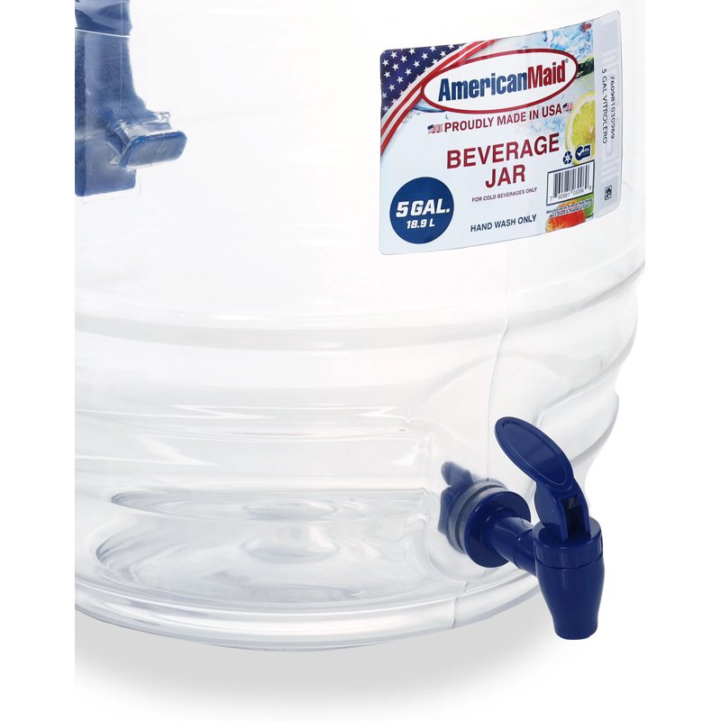5 Gallon Blue Beverage Dispenser with Handle - Vitrolero