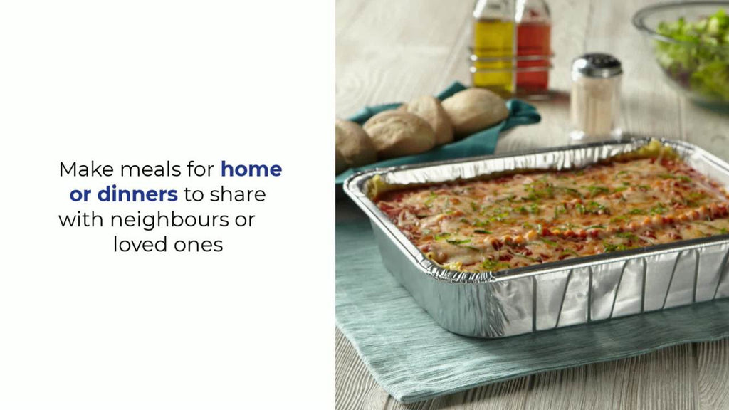 Disposable Aluminum Roasting Pans with Lids - 10 lb, 2 Pack