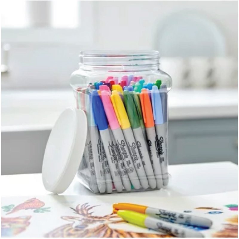 2-Quart Clear Plastic Canister with White Twist-Top Lid - 4 Pack