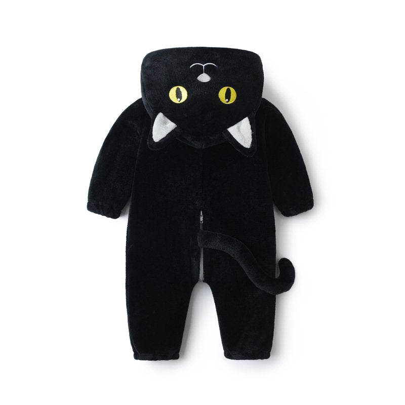 Gray Toddler Cat Costume Jumpsuit for Kids Halloween Cosplay 9-18 Months