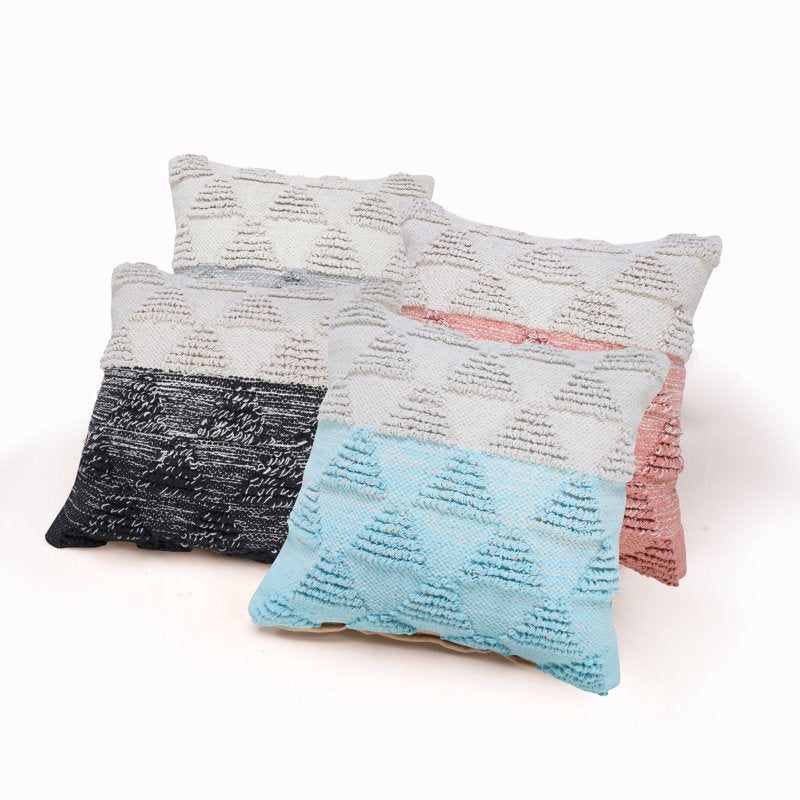 Ox Bay 20x20 Inch Geometric Color Block Cotton Throw Pillow - Gray & Ivory, Heathered Variation