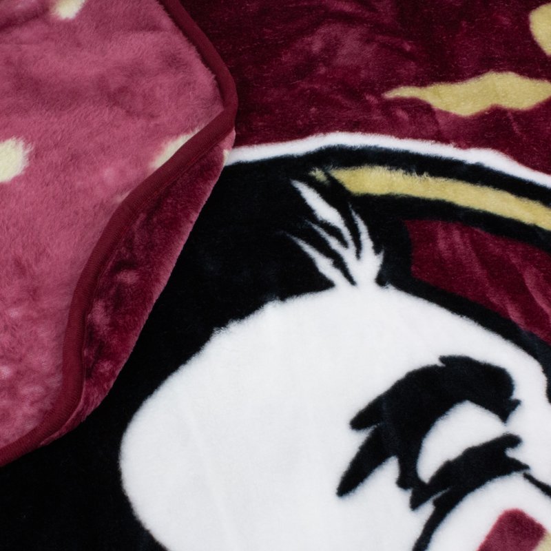 Florida State Seminoles Raschel Throw Blanket - 86 x 63 Inches - College Covers Variation