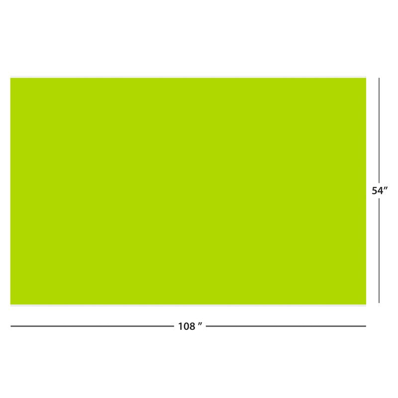 Rectangular Plastic Table Covers - Green, 54 in x 108 in, 3 Count - Single