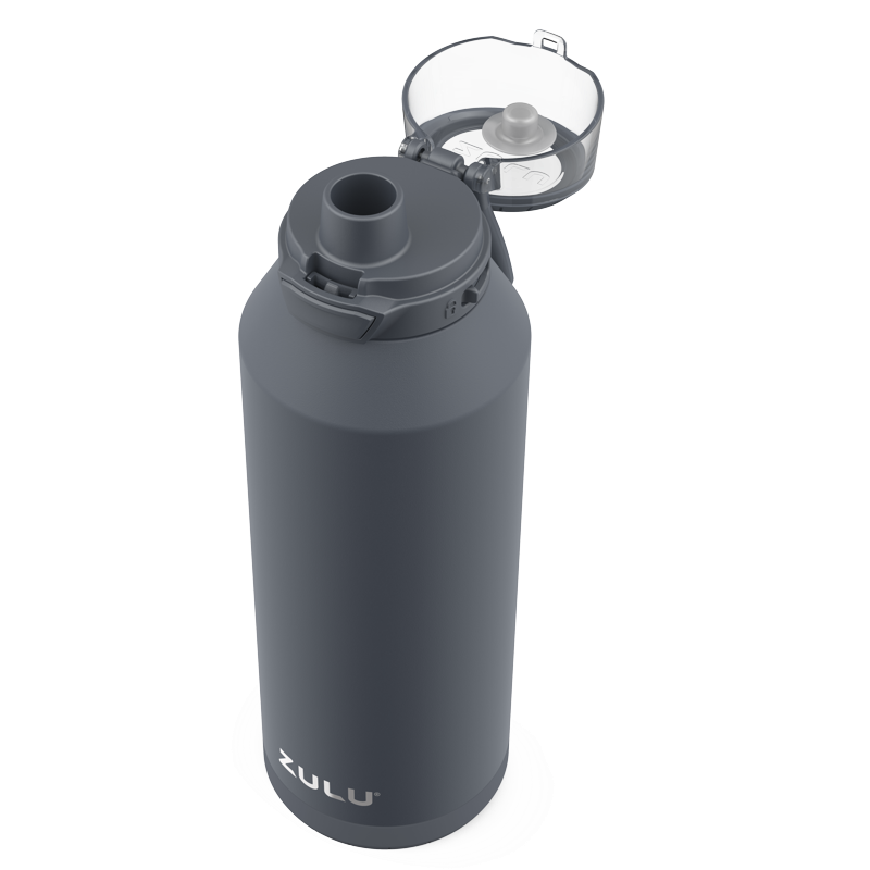 40oz Stainless Steel Water Bottle with Locking Lid - Gray