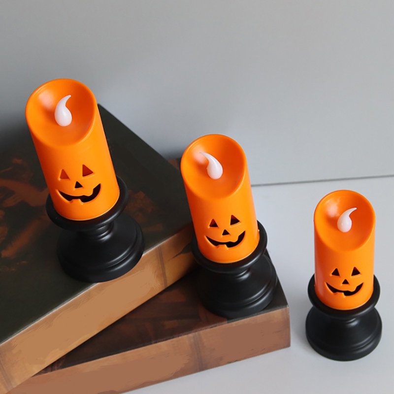 Halloween LED Candle Light Pumpkin Lantern Outdoor Decor - Spooky Home Lighting