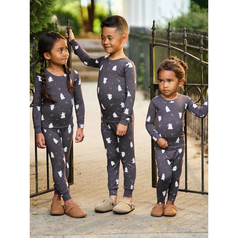 Halloween Pajama Set for Kids - 2-Piece Long Sleeve Toddler & Child Sleepwear - Dark 5T