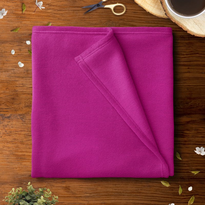Pink Fleece Fabric - 1.5 Yards Lux Anti-Pill 58" Wide for Crafts - Hot Pink