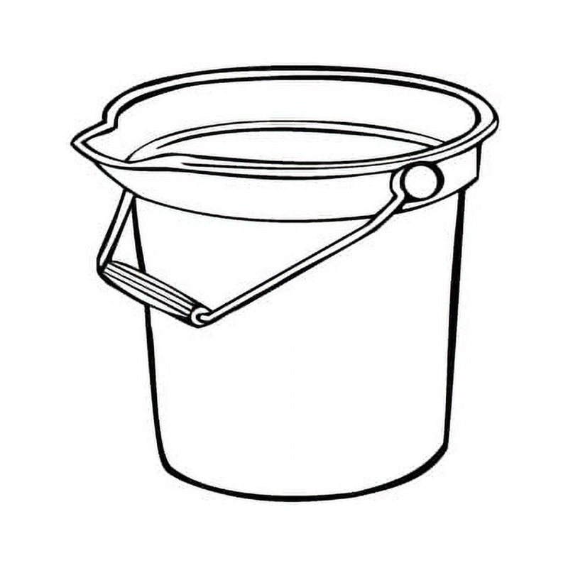 10qt Round Utility Pail - Heavy-Duty Red Bucket with Wide Pour Spout