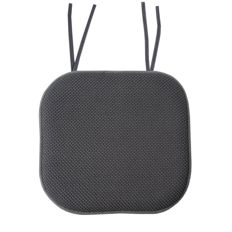 Memory Foam Chair Cushion Pad with Non-Slip Back - 2-Pack, Gray