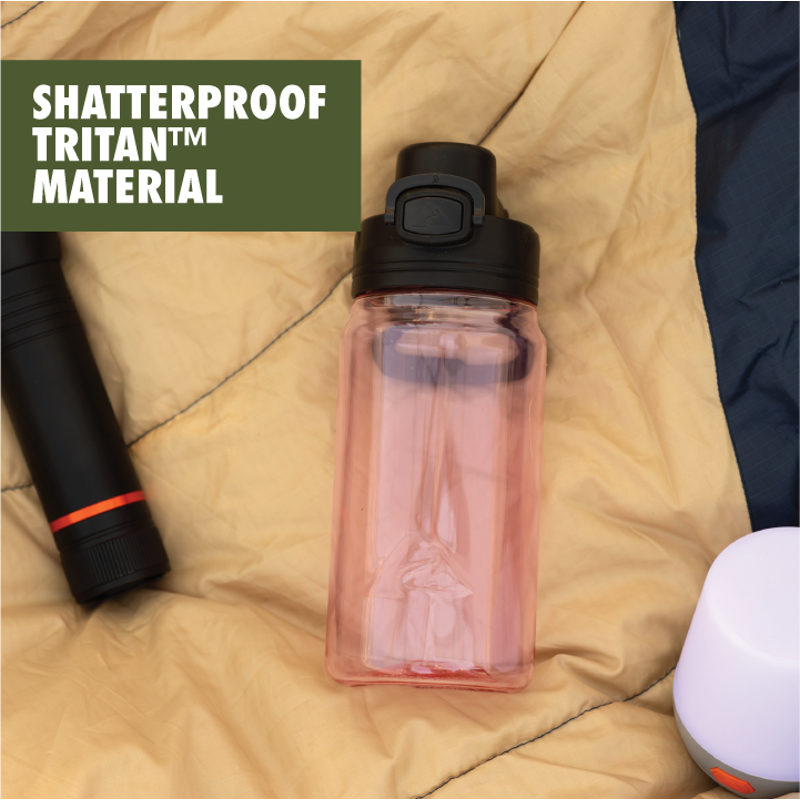 18 oz Tritan Plastic Flip-Top Water Bottle - Pink