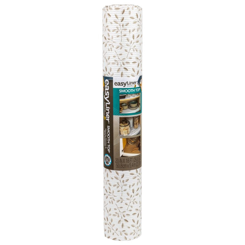 Smooth Top Shelf Liner - Taupe Buds, 20 in. x 18 ft. Roll