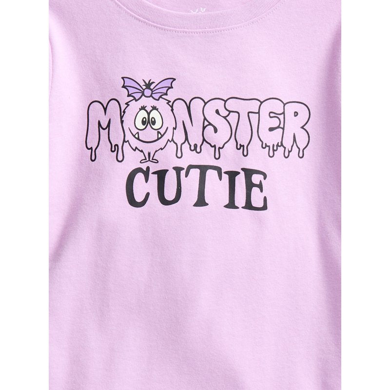 Toddler Girls Halloween Graphic Tee - Purple Pushup, 12M from Way to Celebrate