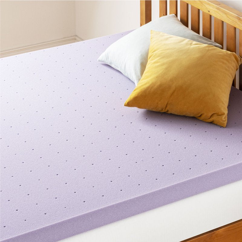 Twin Ventilated Memory Foam Mattress Topper with Lavender Infusion - 3 Inch