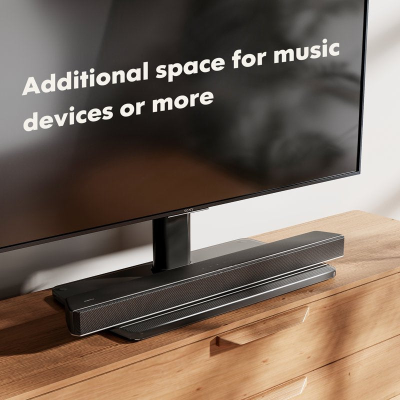 Universal Table Top TV Stand for 43-80 Inch TVs - Swivel Design