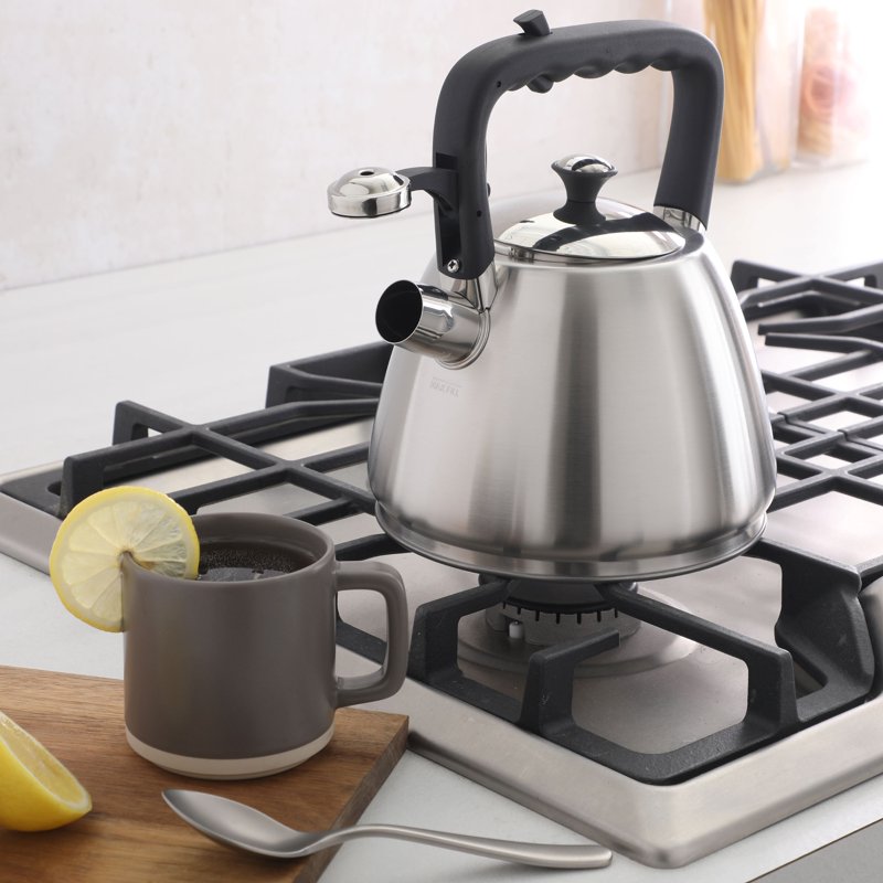 Stainless Steel 2.5 Quart Whistling Tea Kettle with Lid