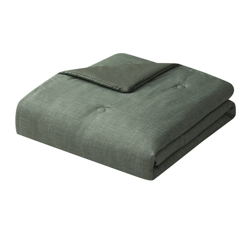 Queen Green Texture Bed in a Bag Comforter Set with Sheets - 10 Piece