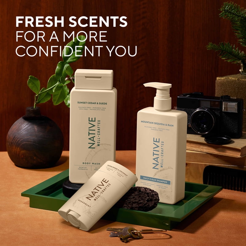 Aluminum-Free Deodorant for Men, Sandalwood and Coconut Scent, 3.1 oz